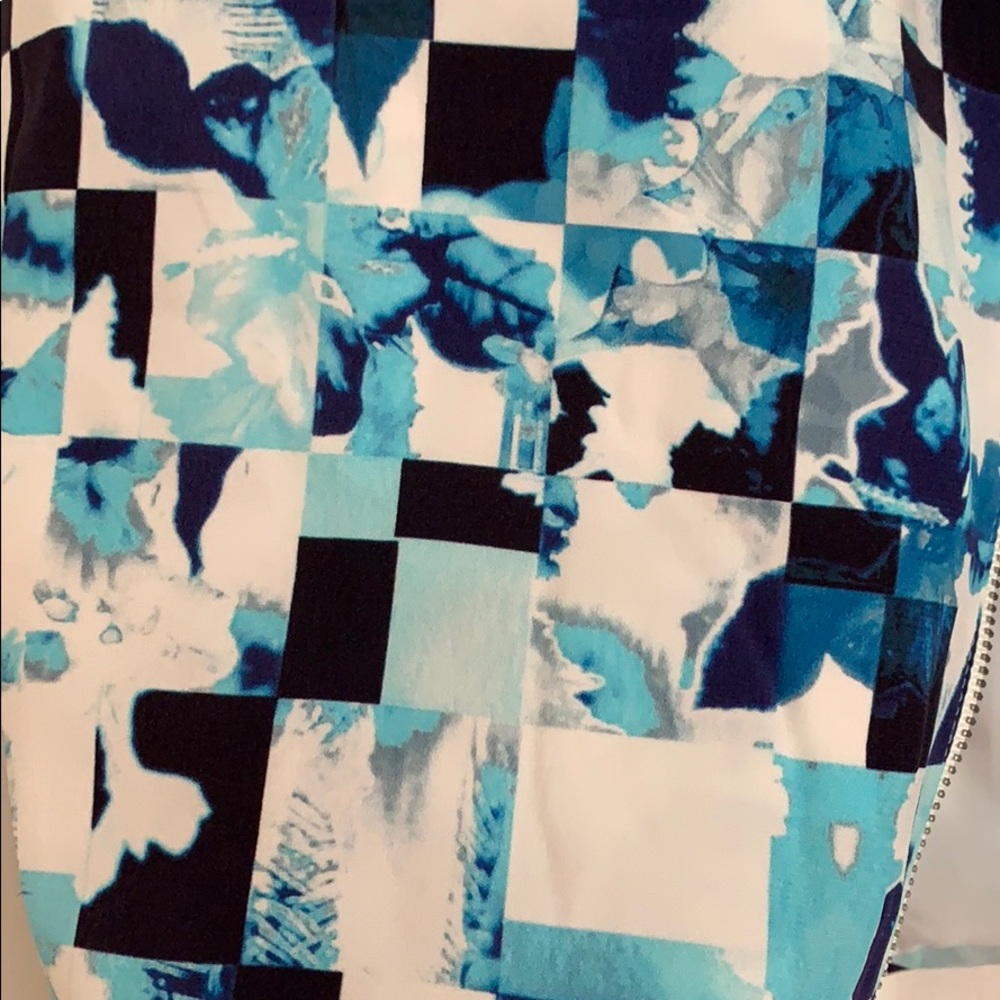 Blue patterned blazer - Picture 6 of 8